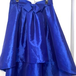 Royal Blue Hi-low Skirt